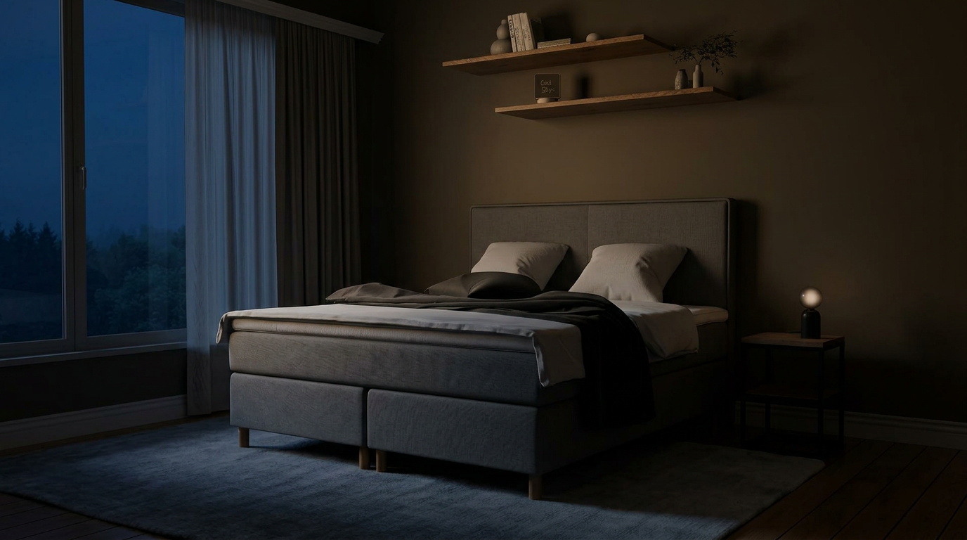 Luxuria signaturssäng i en mörk svit